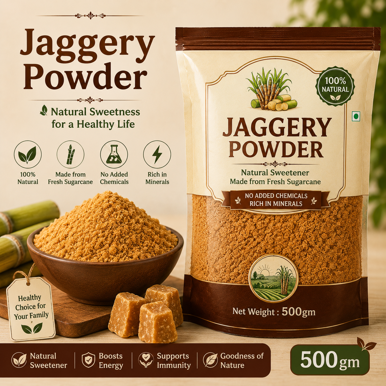Mini Keshar Jaggery 500gm