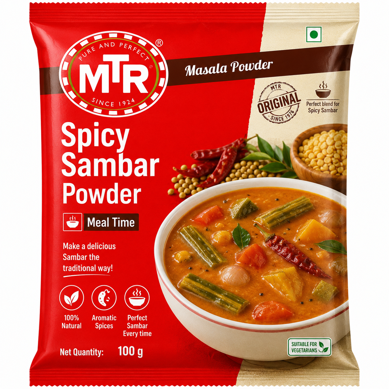 MTR Spicy Sambar Powder 100gm MTR Spicy Sambar Powder 100gm